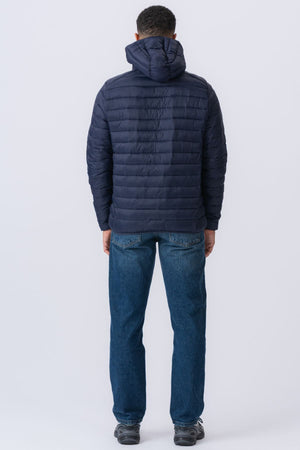 Leichte Pufferjacke mit Kapuze - Navy