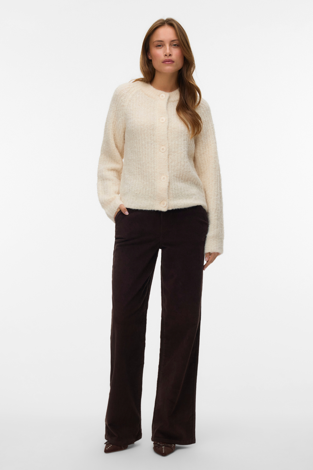 Margot breiter Cord Pants - Schokoladen Torte