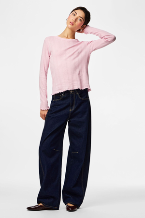 Marie O-Ausschnitt-Top – Rosa Löffler