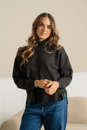 Emma Knit – Dunkelgrau Melange