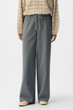 Lisa Wide Hosen AOP - mittel graue Melange