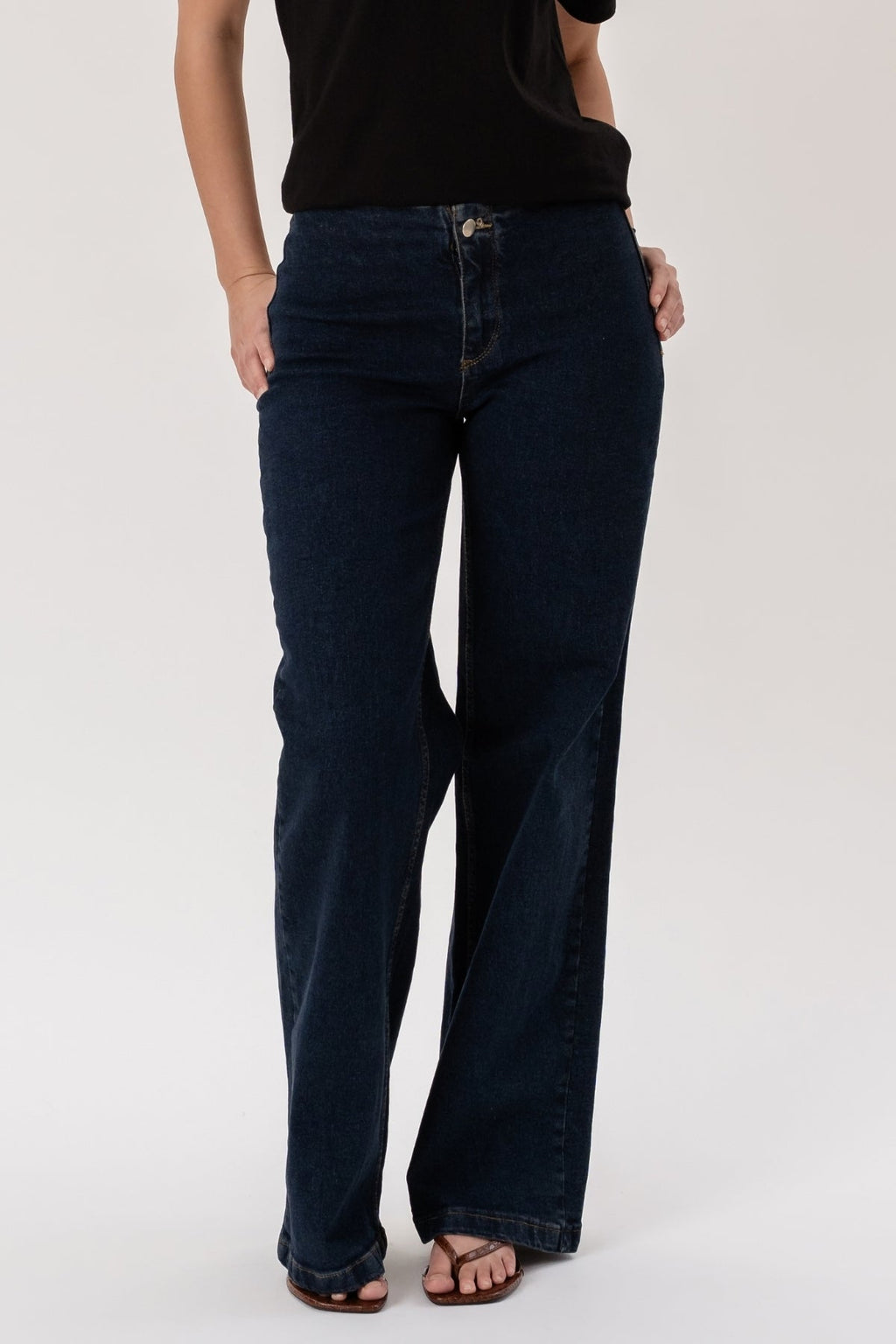 Miley Wide Jeans – Dunkelblau