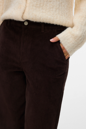 Margot breiter Cord Pants - Schokoladen Torte
