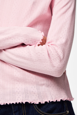 Marie O-Ausschnitt-Top – Rosa Löffler