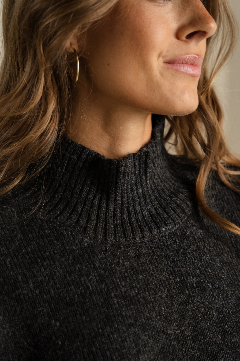 Emma Knit – Dunkelgrau Melange