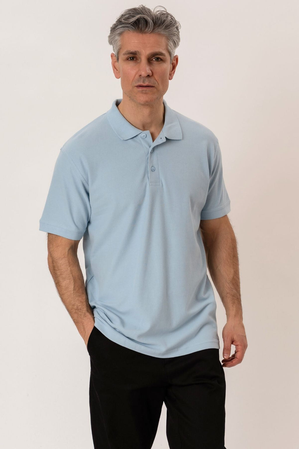 Basic Polo - hellblau