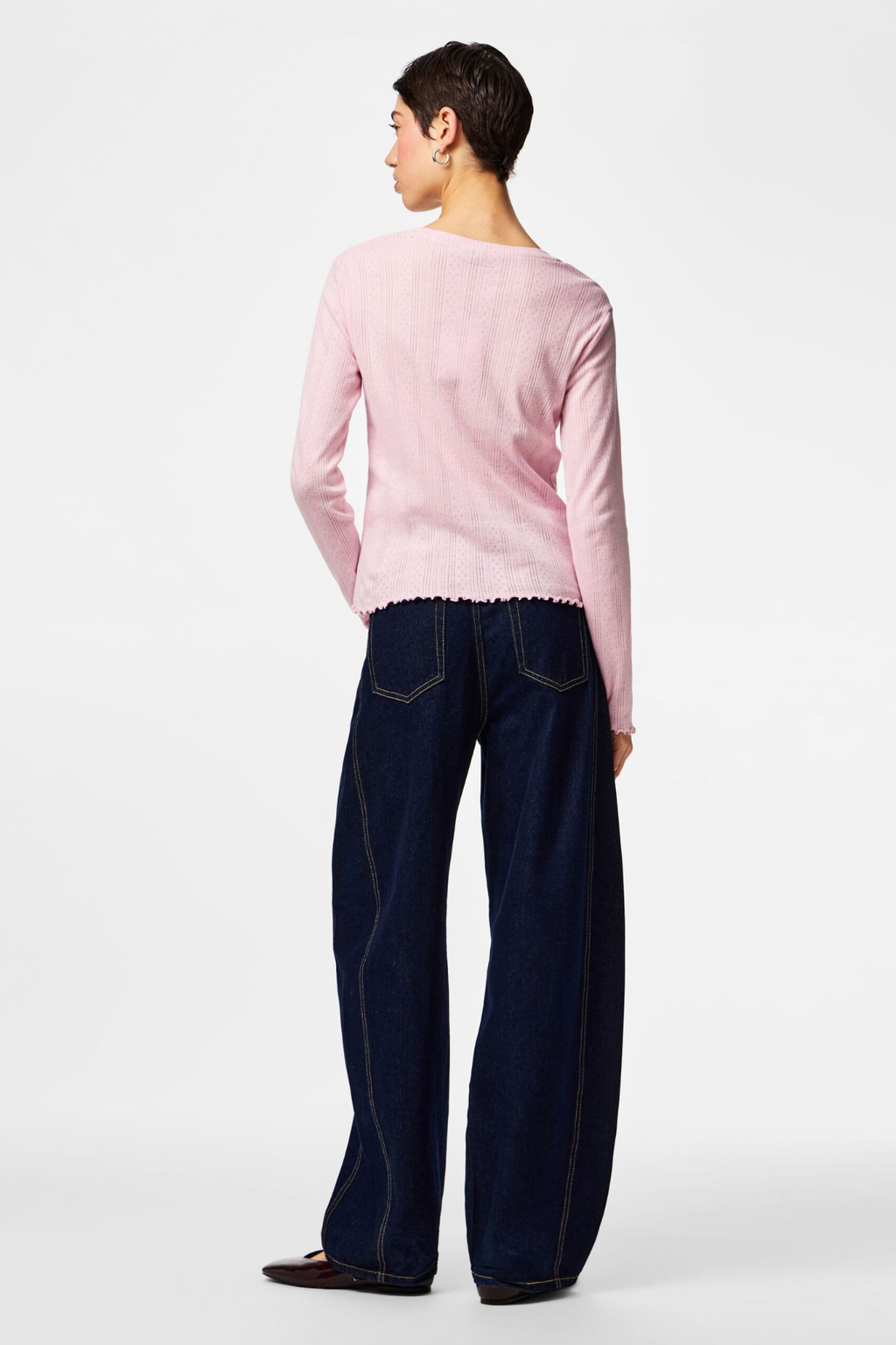 Marie O-Ausschnitt-Top – Rosa Löffler