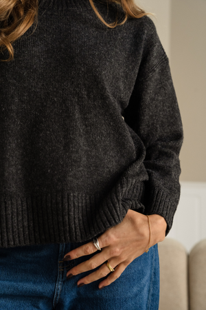 Emma Knit – Dunkelgrau Melange