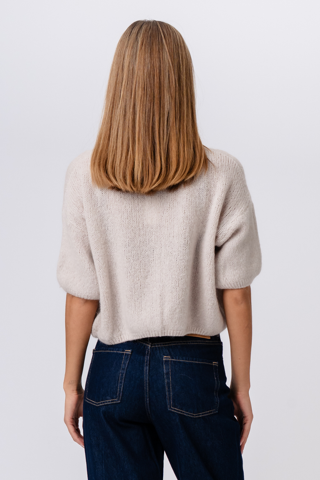 Mary Kurzarmstrick – Beige