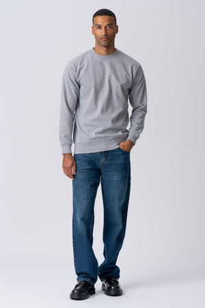 Essential Crewneck – Graumeliert