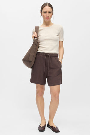 Sanne Wide Shorts - Siegel Brown