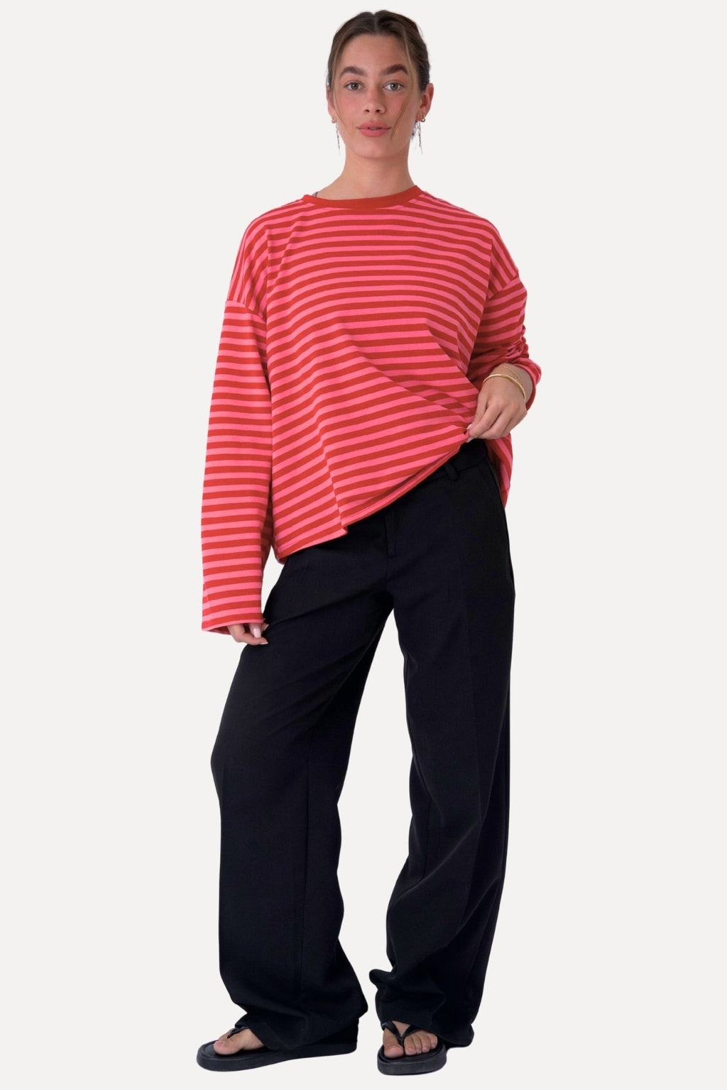 Cleo Bluse - Rot/Rosa
