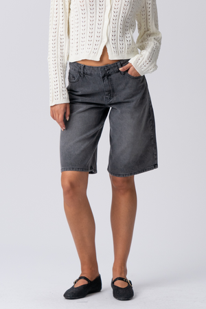 Denim Jorts - schwarzer Denim