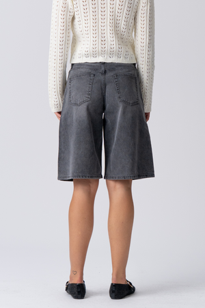 Denim Jorts - schwarzer Denim