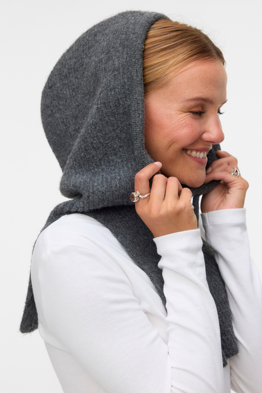 Elena Balaclava - dunkelgraue Melange