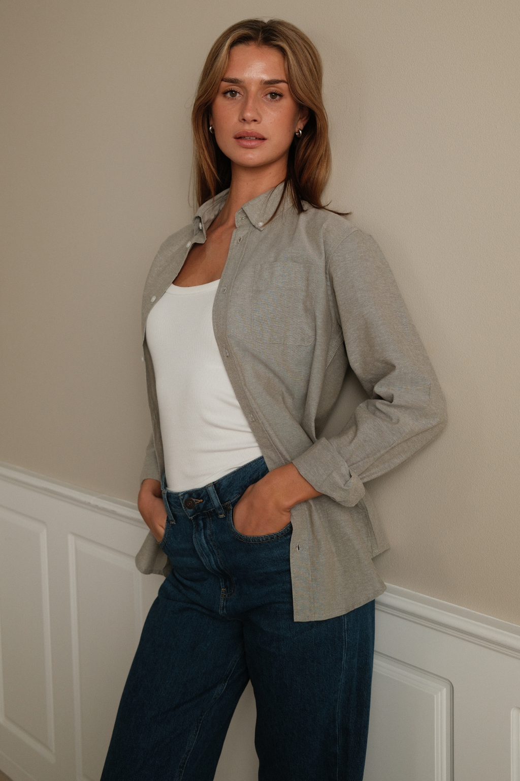 Freund Oxford Hemd - grau