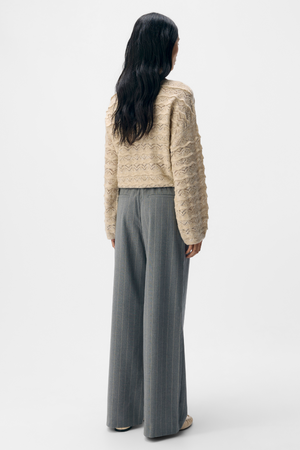 Lisa Wide Hosen AOP - mittel graue Melange