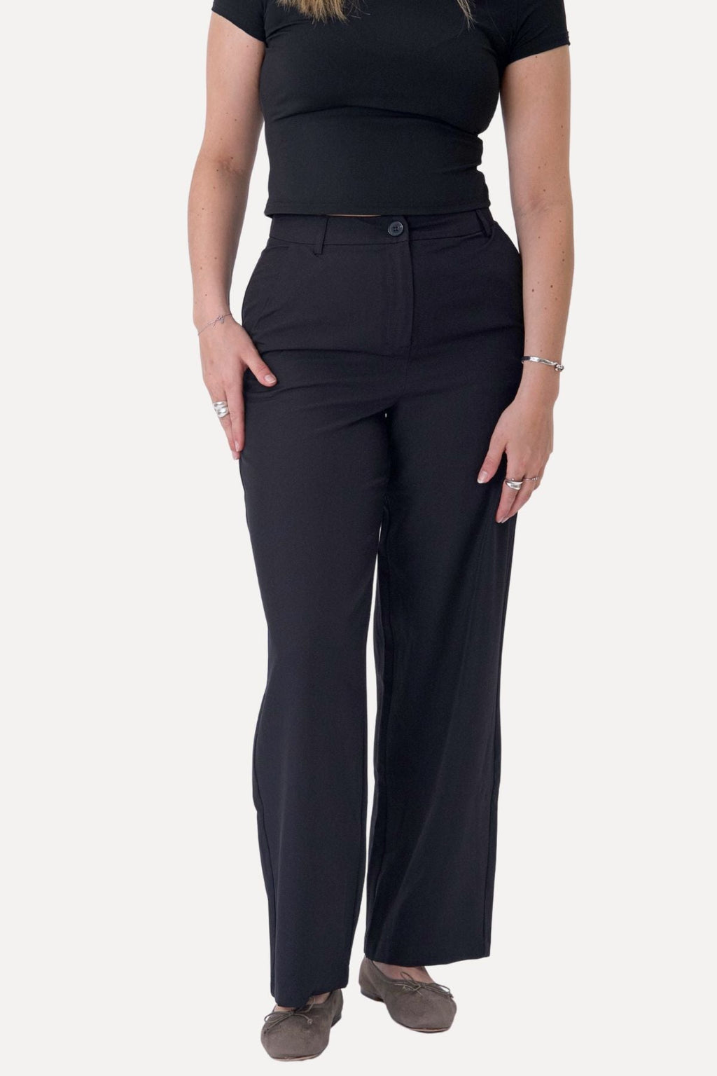 Klassischer Anzug Pants - Schwarz
