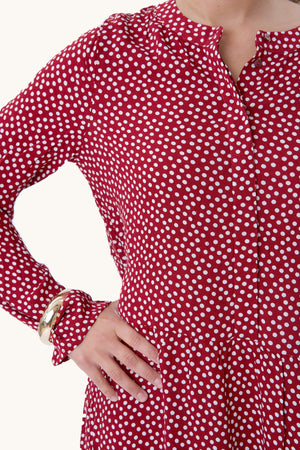 Anna Longärmedose Kleid - gesundete Tomate