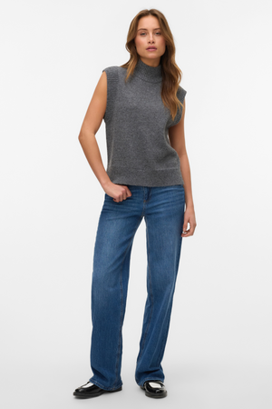 Wow Higneck Weste - mittelgraue Melange