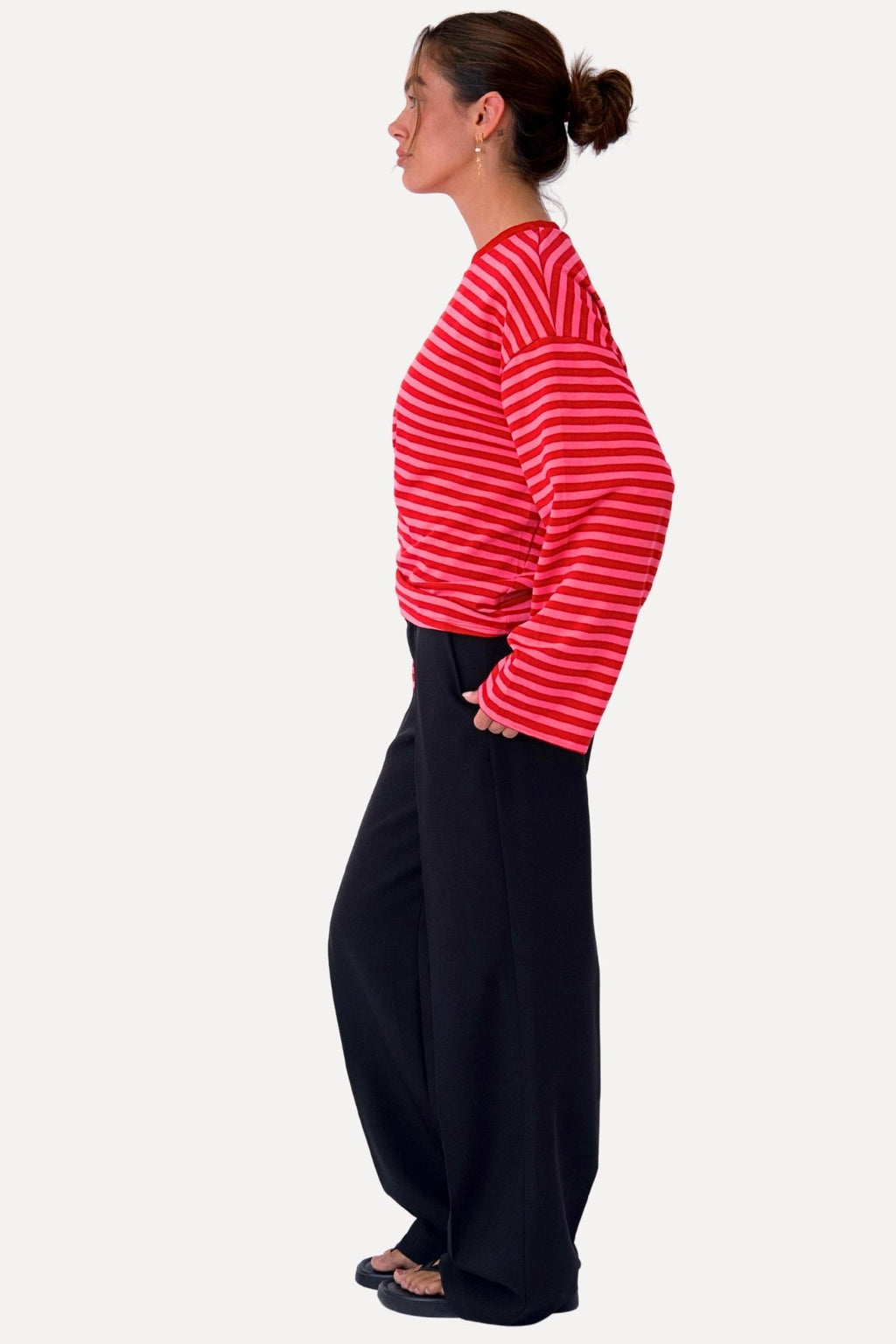 Cleo Bluse - Rot/Rosa