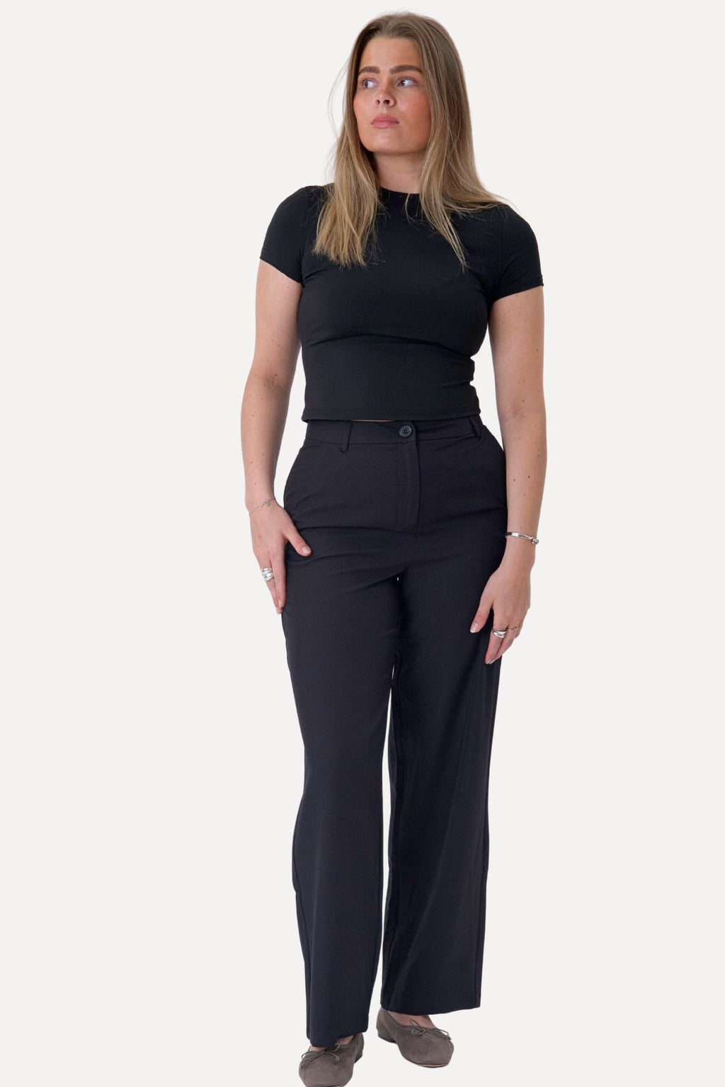 Klassischer Anzug Pants - Schwarz