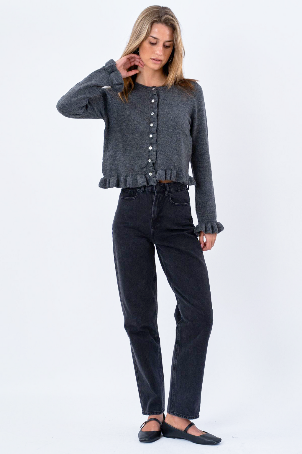 Flora-Cardigan – Grau