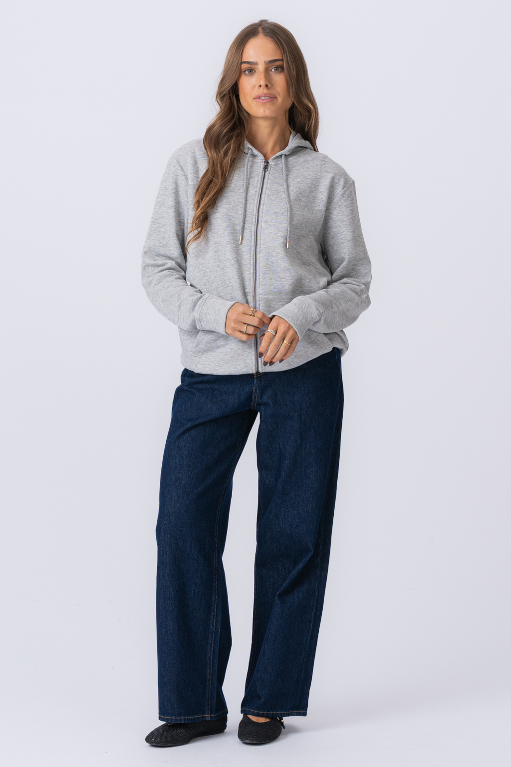 Zip Hoodie - grau