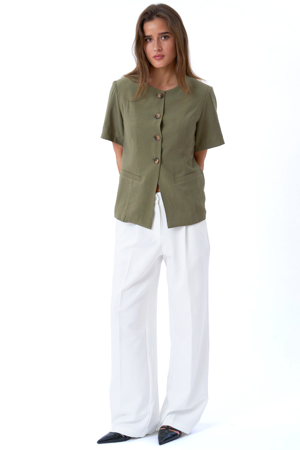 Isolde-Blazer – Oliv