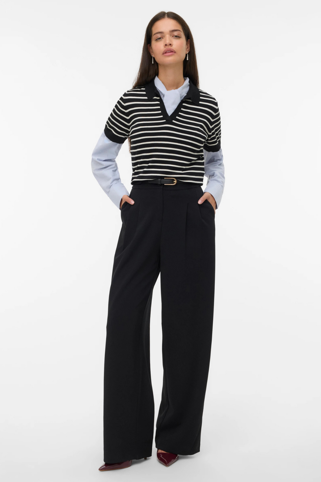 Silje Poloneck Pullover - Schwarz