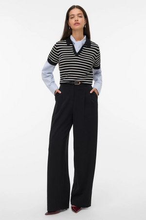 Silje Poloneck Pullover - Schwarz