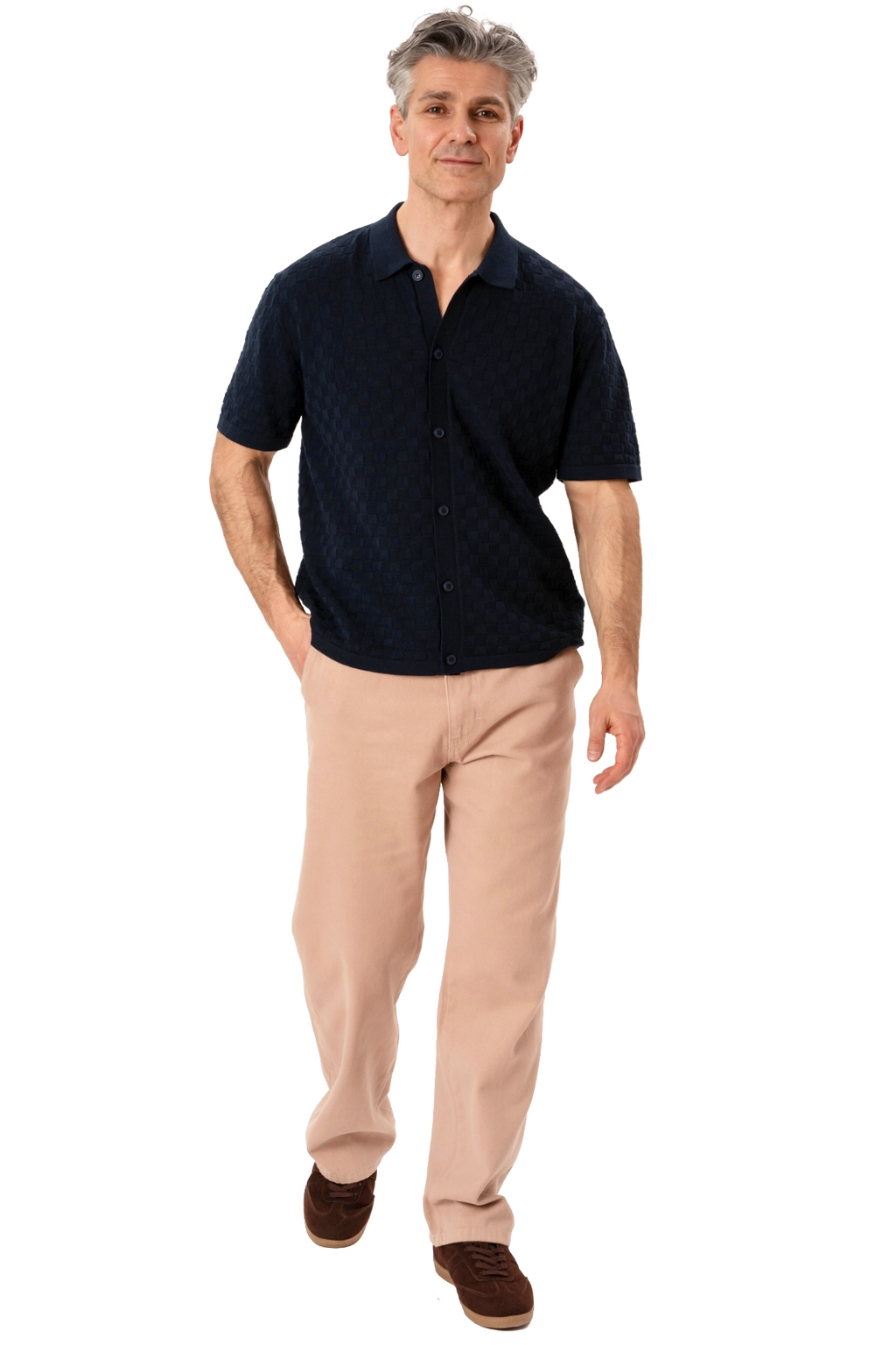 Darin Strickpolo – Marineblau