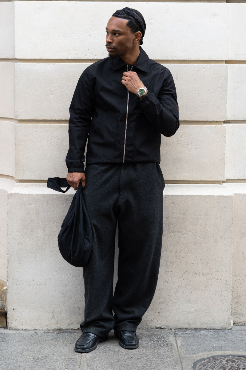 Kurze Reißverschlussjacke - Schwarz