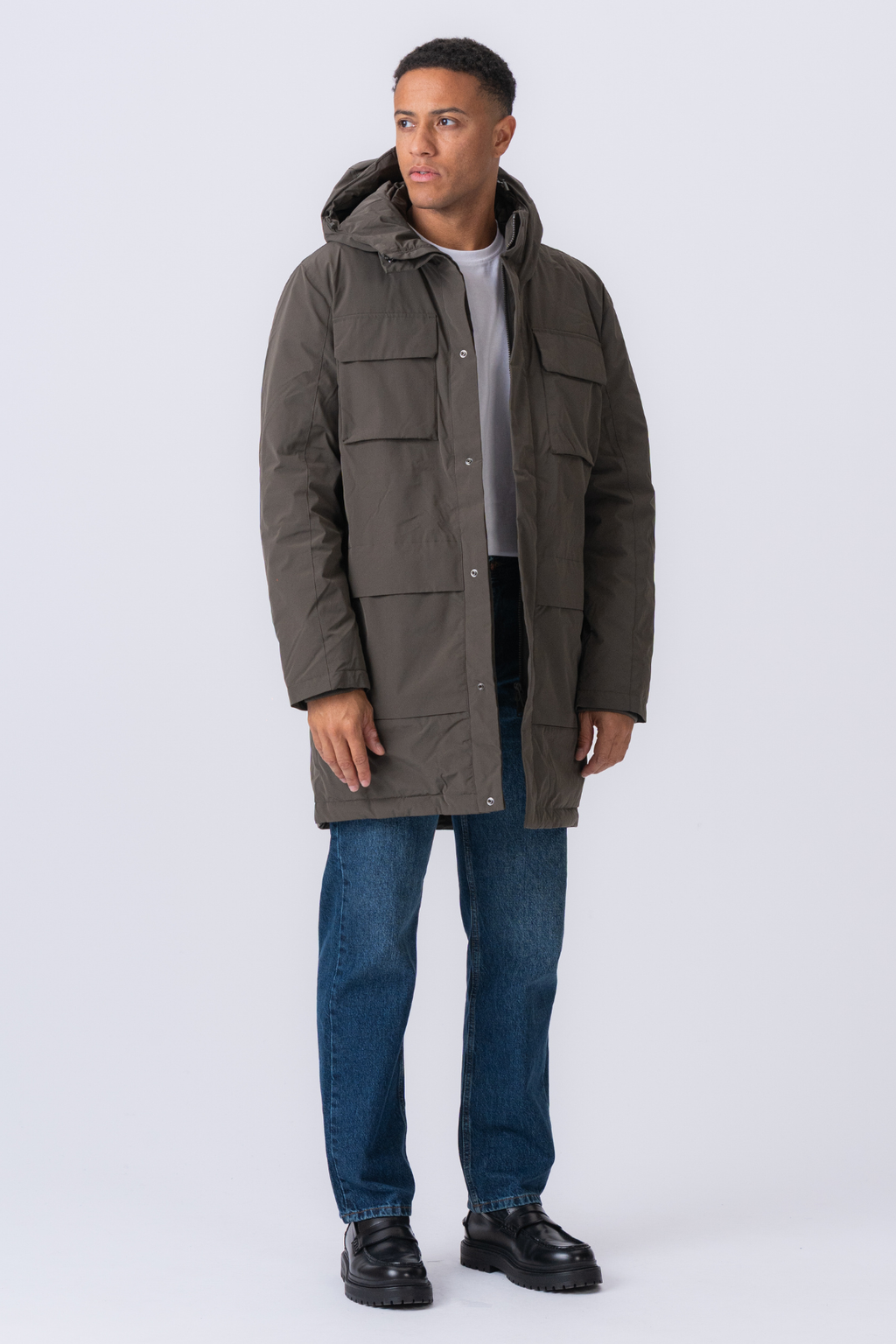 Edmund Long Parka Jacke - Schwarz