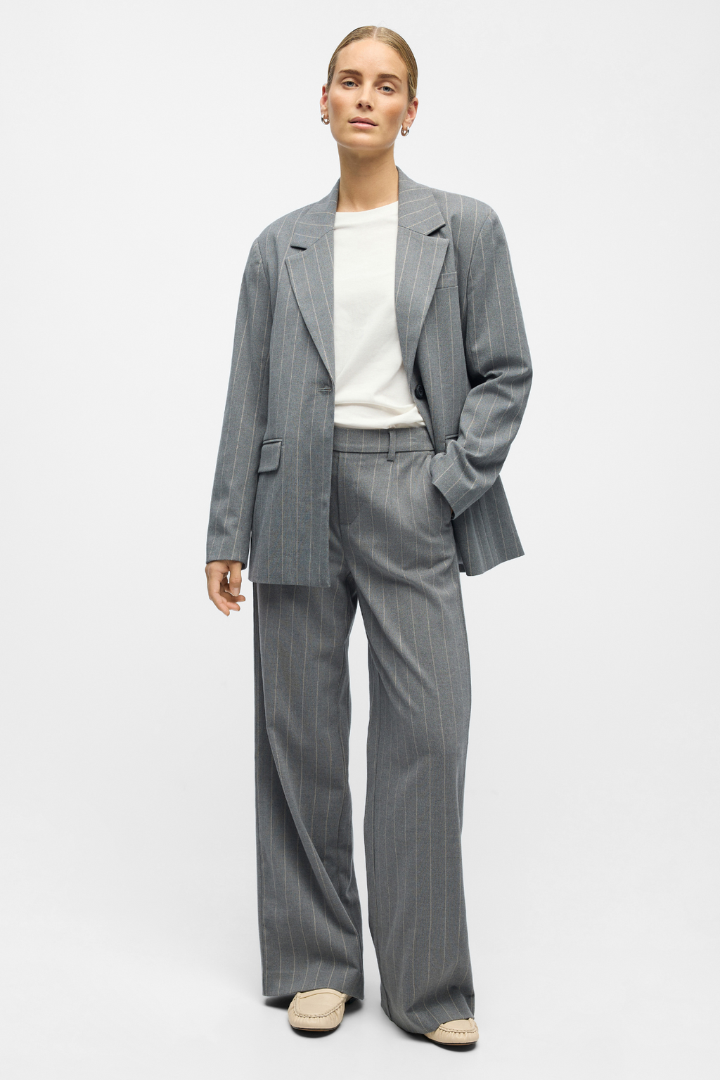 Lisa Blazer - mittelgraue Melange