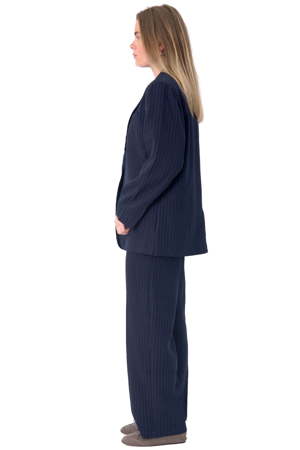 Oversized Anzug (Navy Nadelstreifen) - Paketangebot