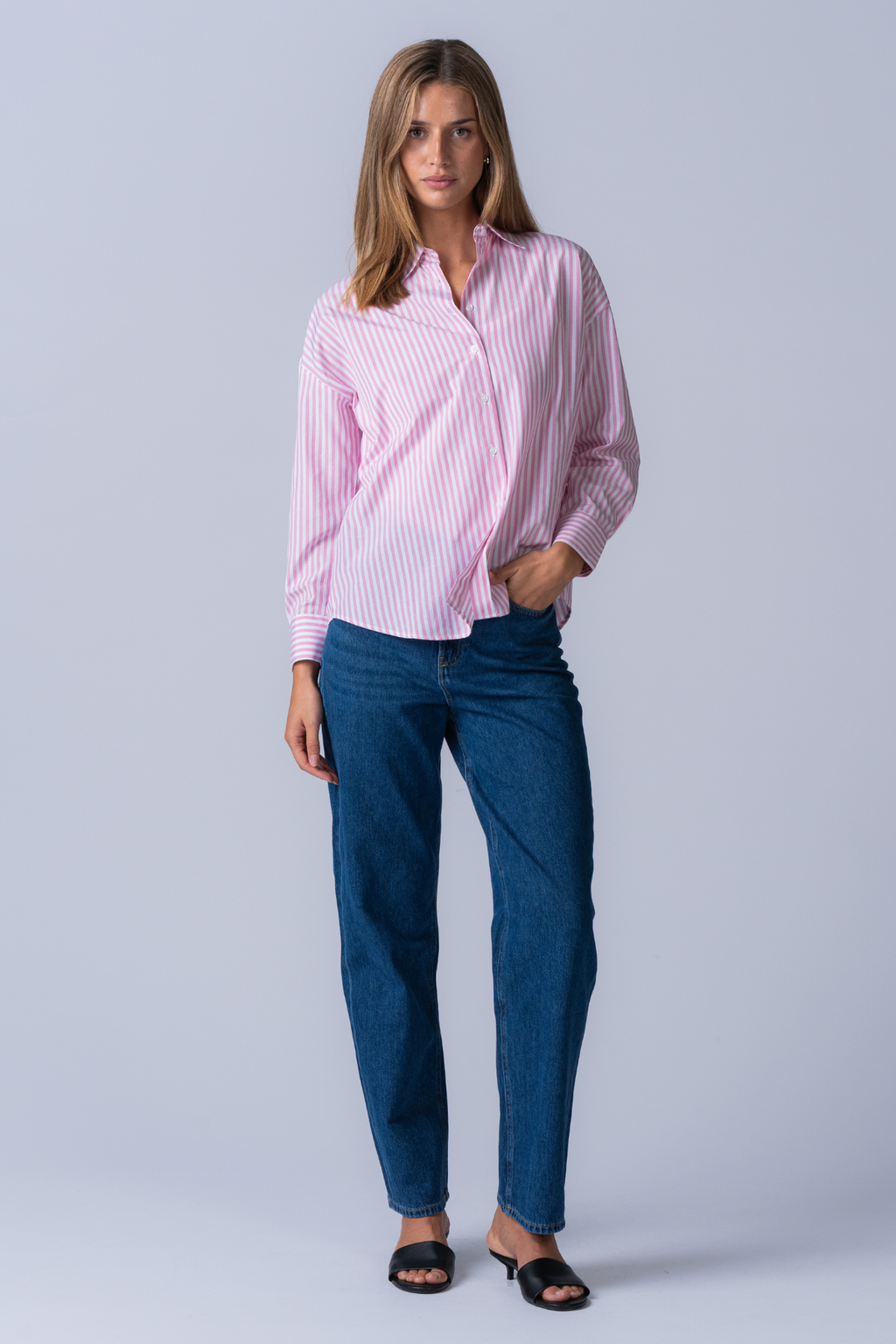 Layla Striped Shirt - Pink