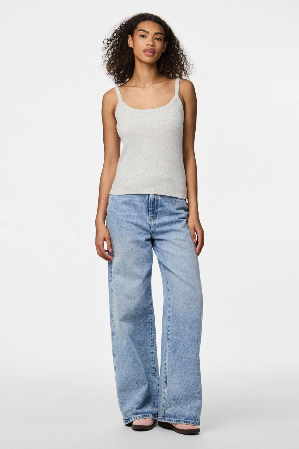 Mai Riemen oben - hellgraue Melange