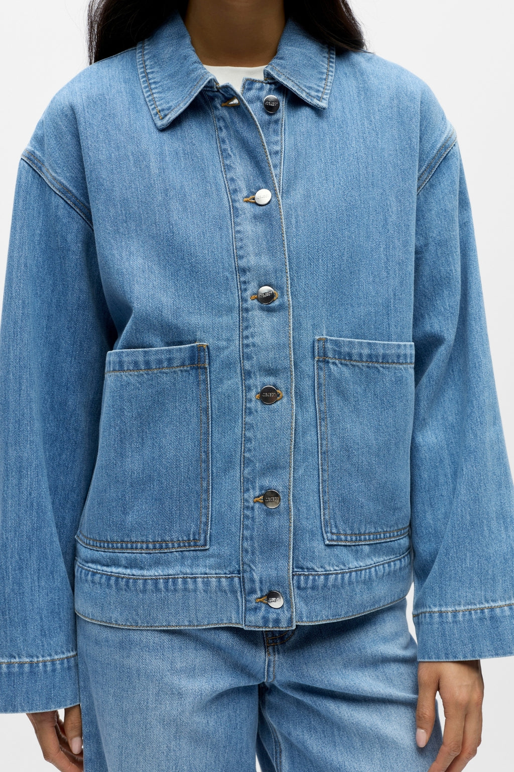 Rosie Overshirt – Hellblauer Denim