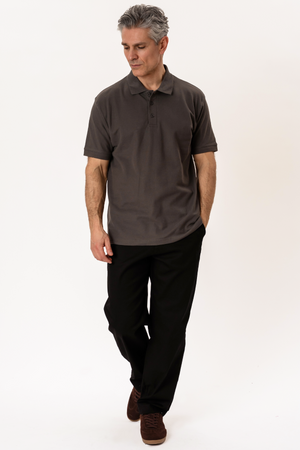 Basic Polo - dunkelgrau