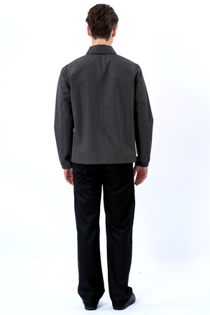 Kurze Jacke mit Reißverschluss – Grau
