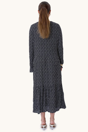 Anna Langarmed Kleid - schwarz
