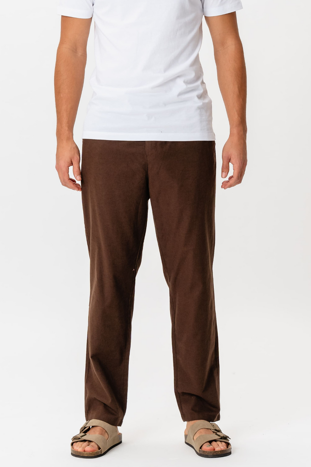 Leinen Pants - Kaffee