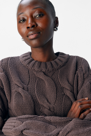 Bay Strick Pullover - Dichtungbraun