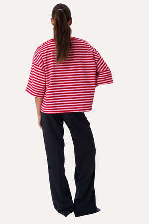 Zoe T-Shirt – Rot/Hellrosa