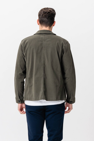 Twill Overshirt - dunkle Olive