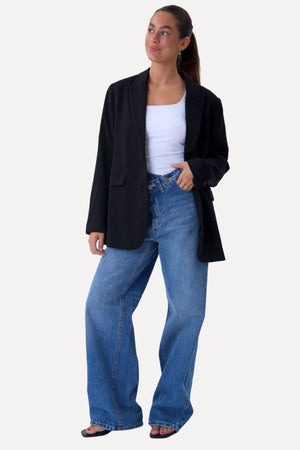 Blazer mit klassischer Passform - Schwarz