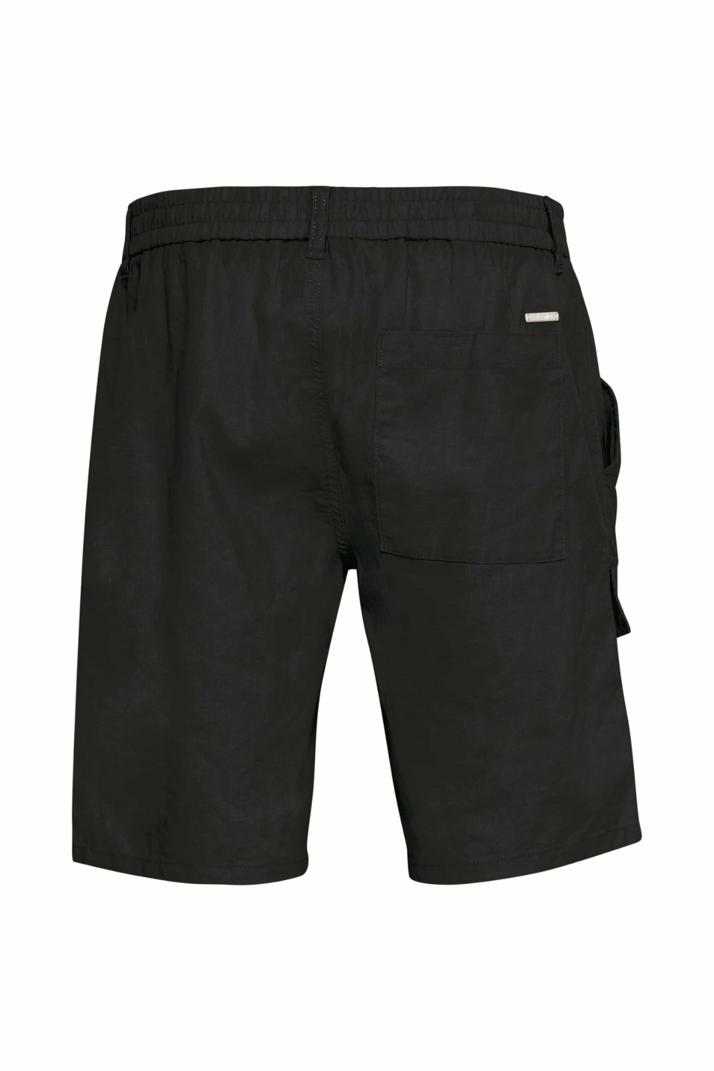 Cargo Leinen Shorts - Schwarz