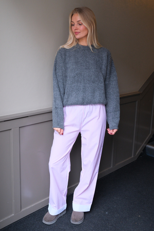 Layla gestreift Pants - Rosa