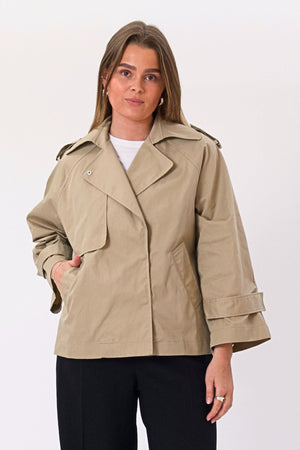 Elara Kurzer Trenchcoat - Beige